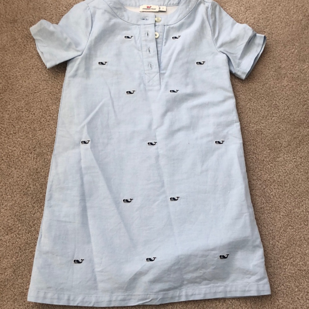 Vineyard vine cotton whale dress size 7